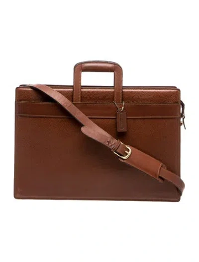 Pre-owned Coach Leather Crossbody Bag In Brown