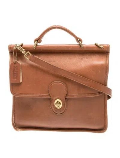 Pre-owned Coach Leather Crossbody Bag In Brown