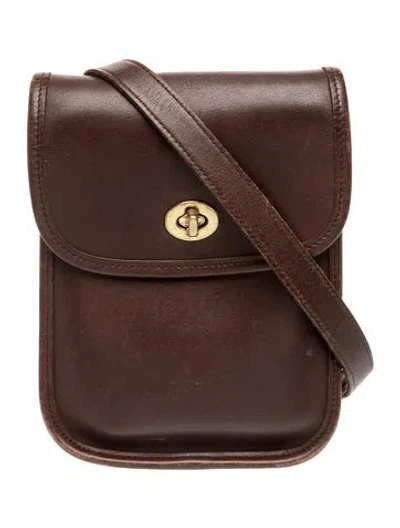Pre-owned Coach Leather Crossbody Bag In Brown