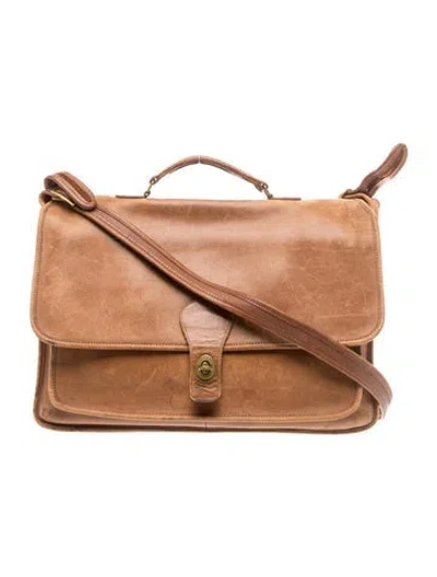 Pre-owned Coach Leather Crossbody Bag In Brown