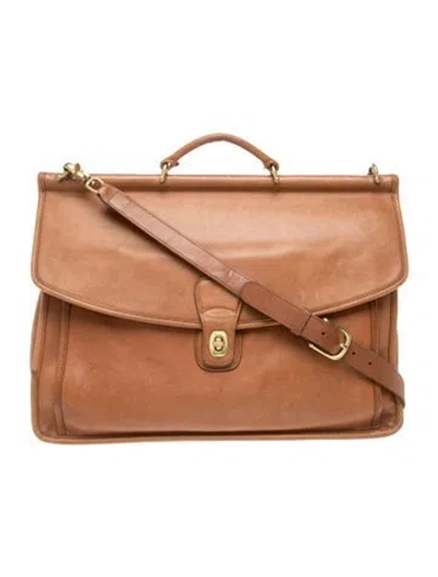 Pre-owned Coach Leather Crossbody Bag In Brown