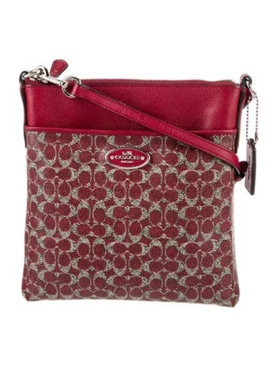 Pre-owned Coach Leather Crossbody Bag In Burgundy