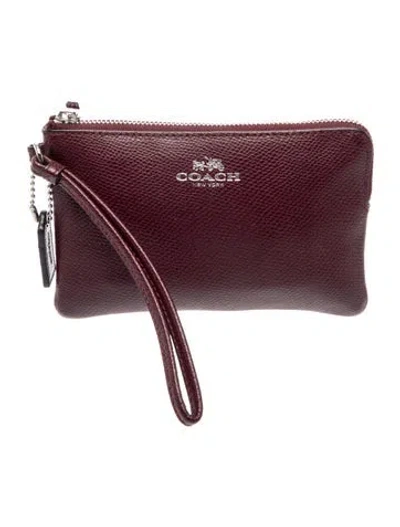 Pre-owned Coach Leather Crossbody Bag In Burgundy