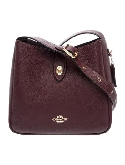 Pre-owned Coach Leather Crossbody Bag In Burgundy