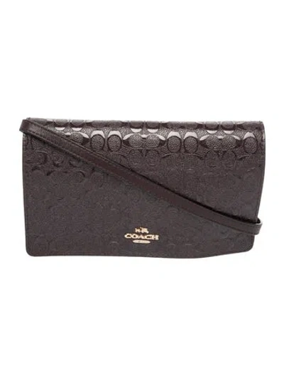 Pre-owned Coach Leather Crossbody Bag In Burgundy