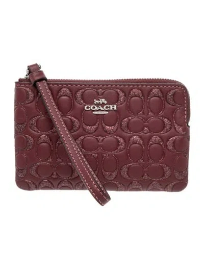 Pre-owned Coach Leather Crossbody Bag In Burgundy