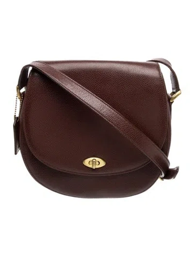 Pre-owned Coach Leather Crossbody Bag In Burgundy