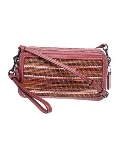 Pre-owned Coach Leather Crossbody Bag In Burgundy