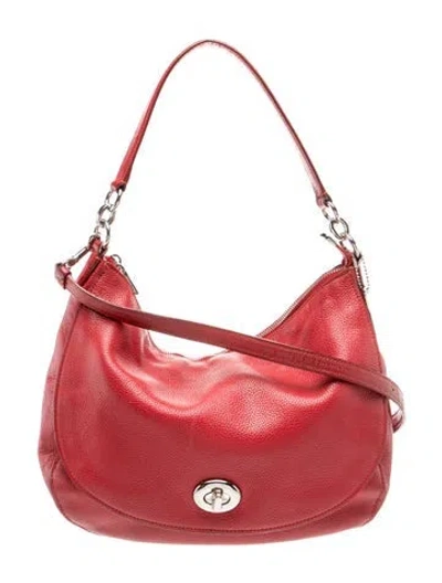 Pre-owned Coach Leather Crossbody Bag In Burgundy