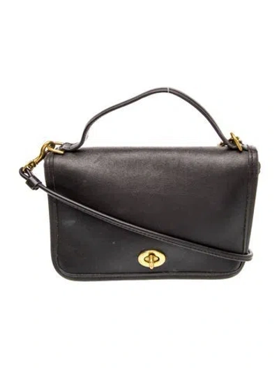 Pre-owned Coach Leather Crossbody Bag In Gray