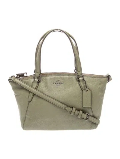 Pre-owned Coach Leather Crossbody Bag In Gray