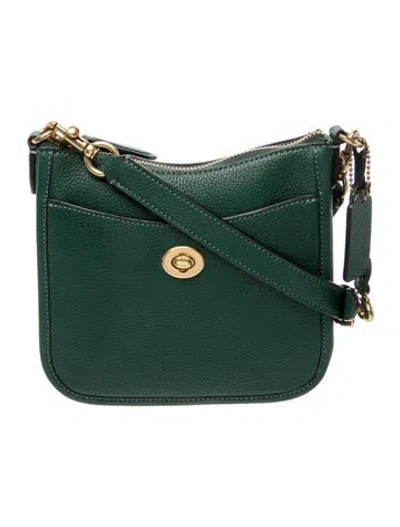 Pre-owned Coach Leather Crossbody Bag In Green