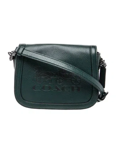 Pre-owned Coach Leather Crossbody Bag In Green