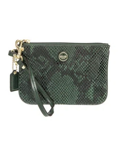 Pre-owned Coach Leather Crossbody Bag In Green