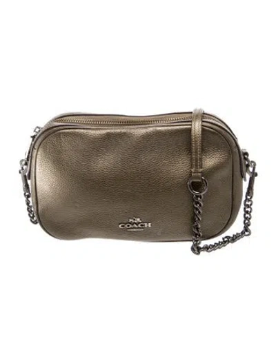 Pre-owned Coach Leather Crossbody Bag In Green
