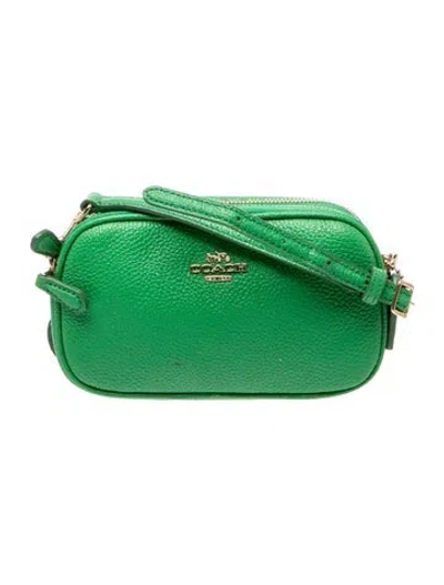 Pre-owned Coach Leather Crossbody Bag In Green