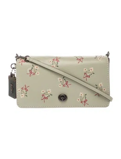 Pre-owned Coach Leather Crossbody Bag In Green