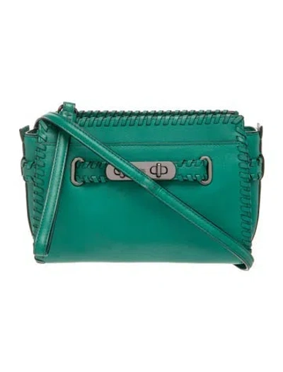 Pre-owned Coach Leather Crossbody Bag In Green