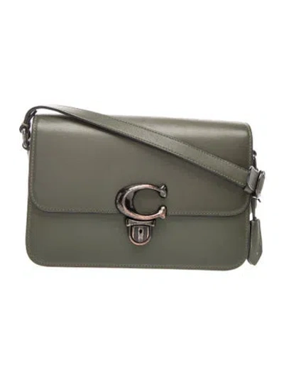Pre-owned Coach Leather Crossbody Bag In Grey