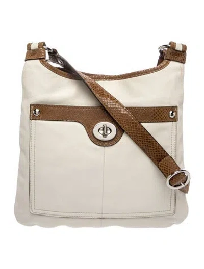 Pre-owned Coach Leather Crossbody Bag In Neutral