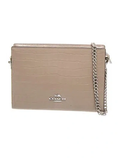 Pre-owned Coach Leather Crossbody Bag In Neutral