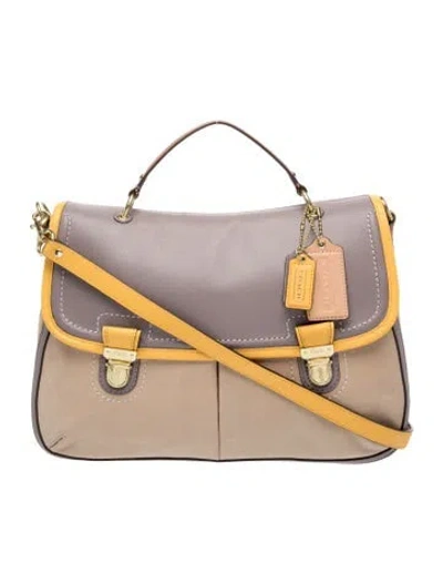 Pre-owned Coach Leather Crossbody Bag In Neutral
