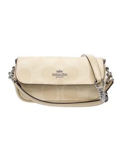 Pre-owned Coach Leather Crossbody Bag In Neutral