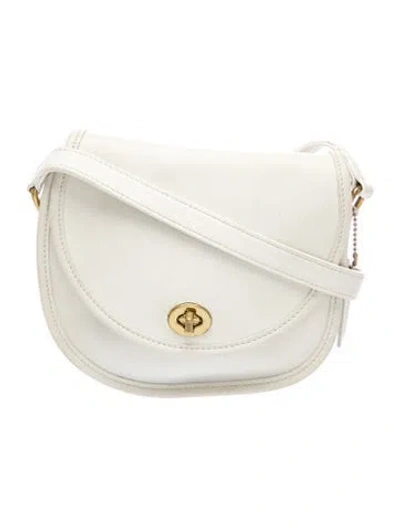 Pre-owned Coach Leather Crossbody Bag In Neutral