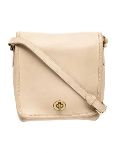 Pre-owned Coach Leather Crossbody Bag In Neutral