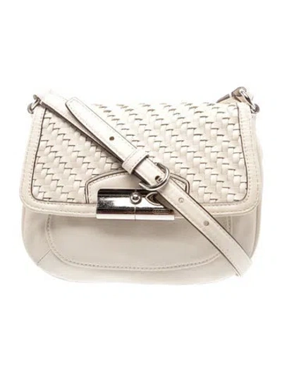 Pre-owned Coach Leather Crossbody Bag In Neutral