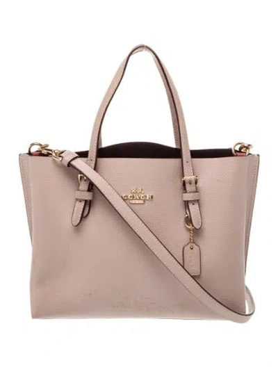 Pre-owned Coach Leather Crossbody Bag In Neutral