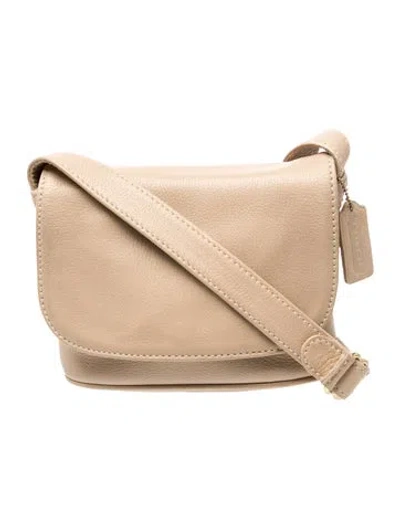 Pre-owned Coach Leather Crossbody Bag In Neutral