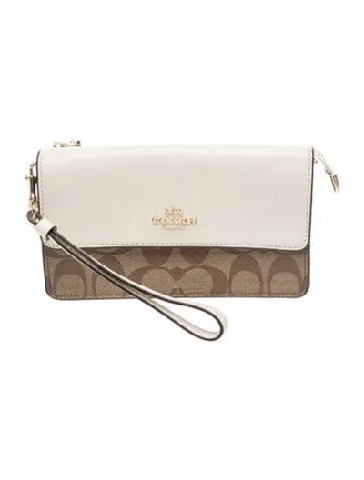 Pre-owned Coach Leather Crossbody Bag In Neutral