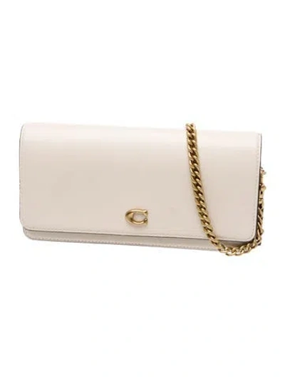 Pre-owned Coach Leather Crossbody Bag In Neutral