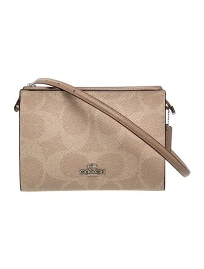 Pre-owned Coach Leather Crossbody Bag In Neutral