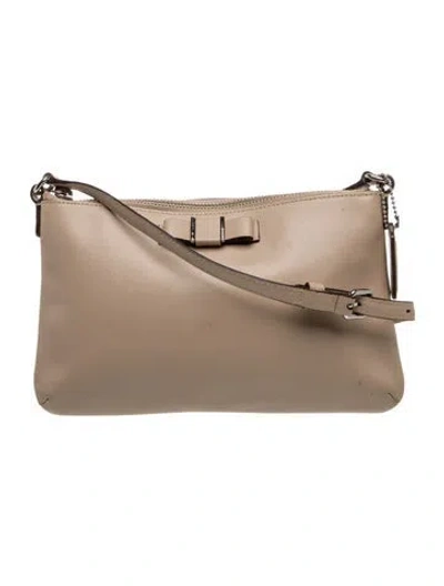 Pre-owned Coach Leather Crossbody Bag In Neutral
