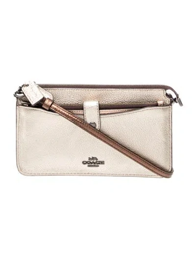 Pre-owned Coach Leather Crossbody Bag In Neutral