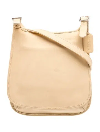 Pre-owned Coach Leather Crossbody Bag In Neutral
