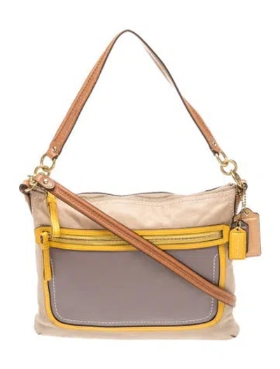Pre-owned Coach Leather Crossbody Bag In Neutral