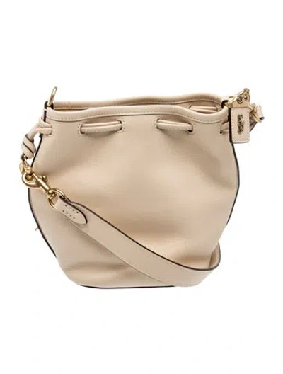 Pre-owned Coach Leather Crossbody Bag In Neutral