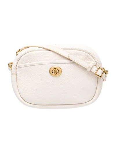Pre-owned Coach Leather Crossbody Bag In Neutrals