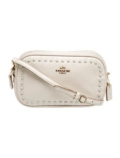 Pre-owned Coach Leather Crossbody Bag In Neutrals