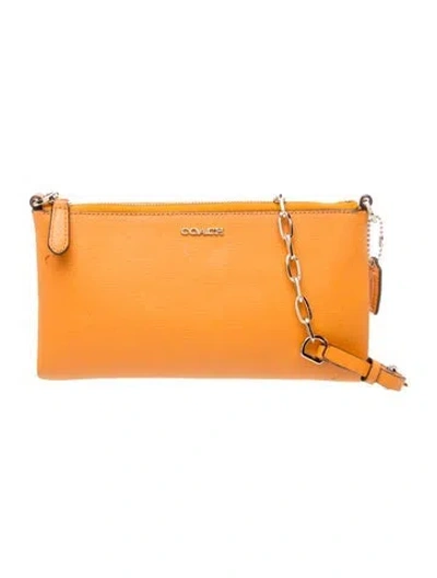 Pre-owned Coach Leather Crossbody Bag In Orange