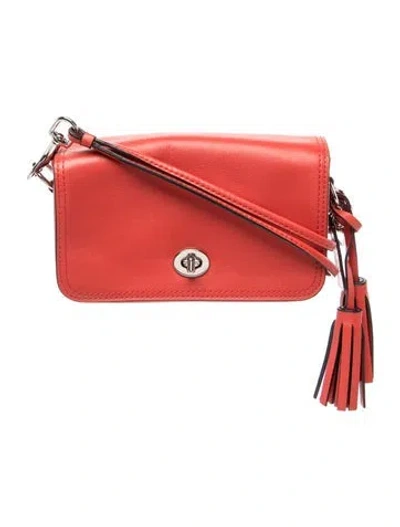 Pre-owned Coach Leather Crossbody Bag In Orange