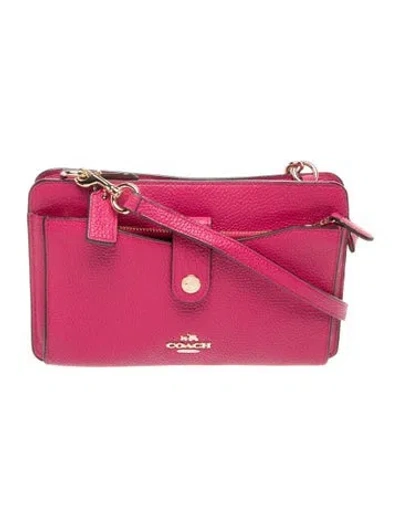 Pre-owned Coach Leather Crossbody Bag In Pink