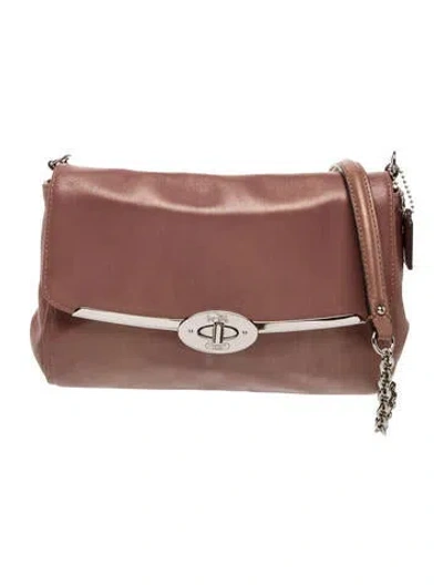 Pre-owned Coach Leather Crossbody Bag In Pink
