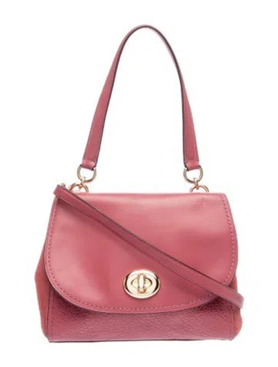 Pre-owned Coach Leather Crossbody Bag In Pink