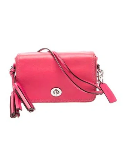 Pre-owned Coach Leather Crossbody Bag In Pink