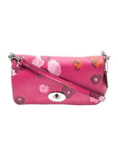 Pre-owned Coach Leather Crossbody Bag In Pink