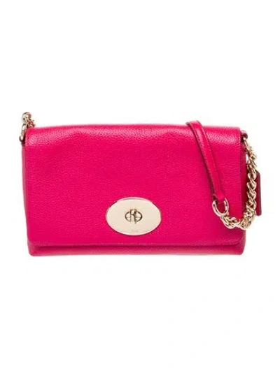 Pre-owned Coach Leather Crossbody Bag In Pink